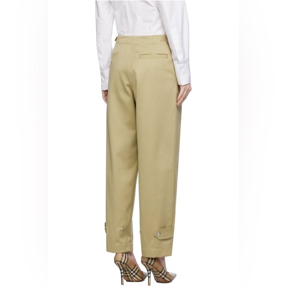 Burberry Khaki Pleated Trousers new without tags - Picture 8 of 8